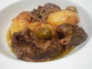 estofado de ternera con aceitunas