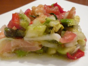 tartar de salmón marinado